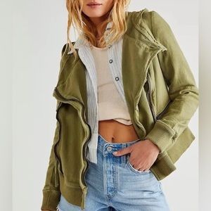 NWT Free People women's Carmen Moto Jacket Size M #37